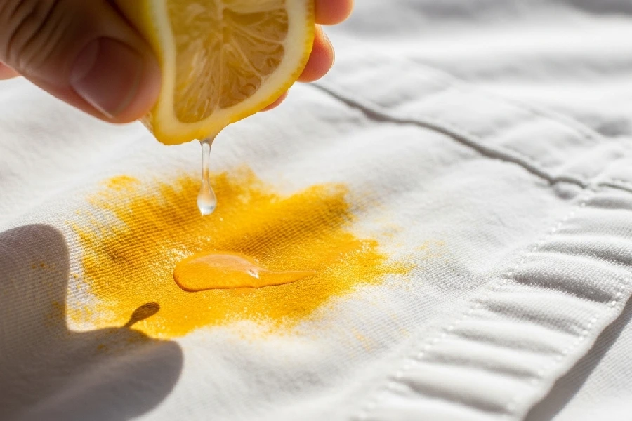 پاک کردن لکه زردچوبه