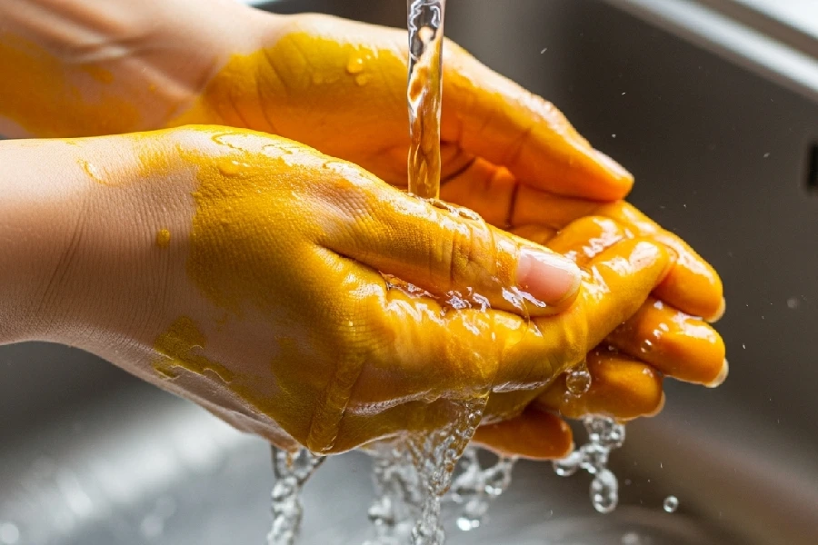 پاک کردن لکه زردچوبه