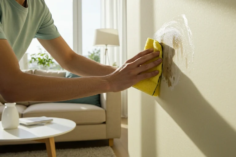 تمیز کردن کاغذ دیواری