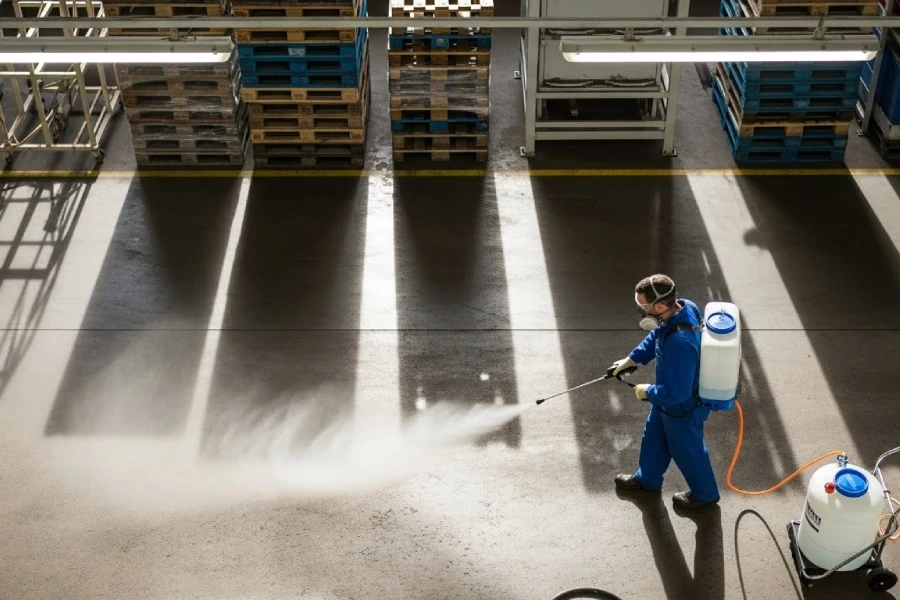 ضدعفونی سالن تولید